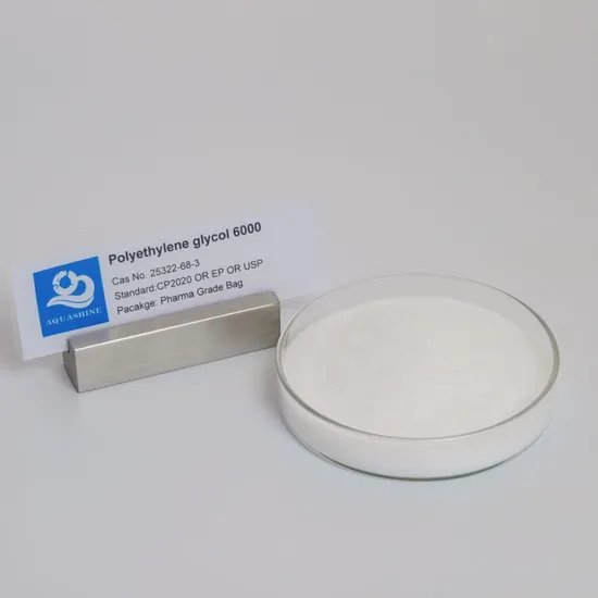 Medical Grade Polyethylene Glycol Peg 6000 Multiple Uses Peg Pharmaceutical Excipients 