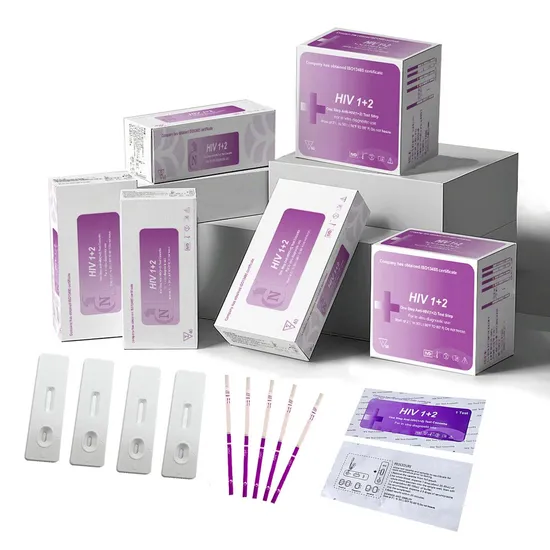 HIV Test Kit Cassette Style, Anti HIV 1+2 Rapid Screen Test 